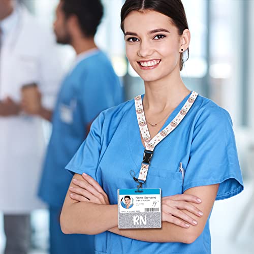 Plifal Rn Badge Buddy Card Nurse Nursing Accessories Glitter Silver Horizontal Badge Identification Tags #TOP6