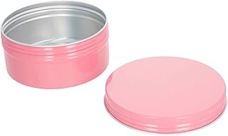 Bettomshin 12 Pack 5 oz Round Aluminum Cans Tin Can Screw Top Metal Lid Containers for Lip Balm, Crafts, Candles, Candies, 150ml