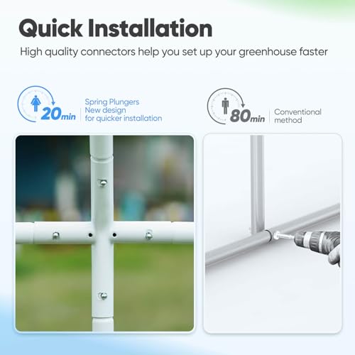 image for Quictent Greenhouse for Outdoors (QUIC-Install), Fast Setup 20-MIN Too