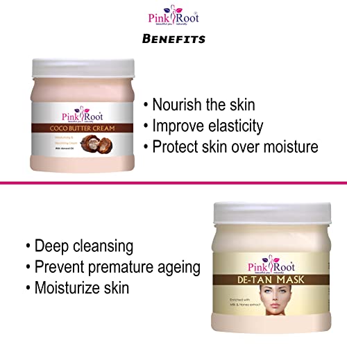Image of Pink Root Cocoa Butter Cream 500gm with Diamond Mask 500gm