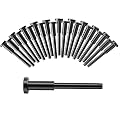 BLIKA 20 Pack 1/8" Black Stainless Steel Invisible Receiver and Swage Stud End for Cable Railing, Deck Stair Threaded End Fitting for Wood & Metal Post, Black Cable Railing Hardware