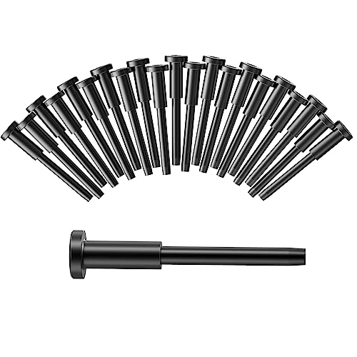 BLIKA 20 Pack 1/8" Black Stainless Steel Invisible Receiver and Swage Stud End for Cable Railing, Deck Stair Threaded End Fitting for Wood & Metal Post, Black Cable Railing Hardware