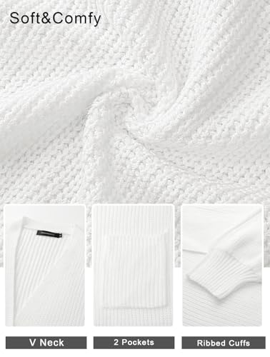Image of MEROKEETY Long Sleeve Oversized Cardigan Sweaters for Women | Fall Winter Sweaters, Open Front, Chunky Knit, 2026 Casual Work Outerwear with Pockets