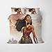 ZHAOYONGBING Wonder Woman - trzyczęściowy zestaw pościeli 3D, poszewka na kołdrę do gospodarstwa domowego, z poszewką na kołdrę i poszewką na poduszkę, mikrofibra ze 100% poliestru, figura 6-King-220x240cm