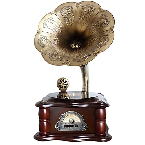 Tourne-Disque, Haut-Parleur Bluetooth rétro, Haut-parleurs Vintage en Forme de Gramophone avec entrée auxiliaire, Port USB, Basse, phonographe - Les Beatles, Paul McCartney, John Lennon, RIngo Starr, George Harrison Tourne-Disque, Haut-Parleur Bluetooth rétro, Haut-parleurs Vintage en Forme de Gramophone avec entrée auxiliaire, Port USB, Basse, phonographe