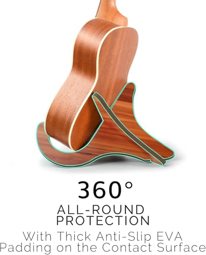 image for LALAOKS 3Pair Wooden Ukulele Stand Violin Mandolin Folding Portable St