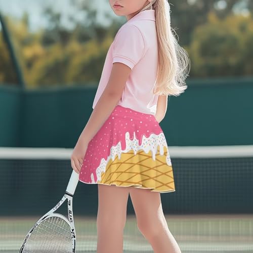 WELLFLYHOM Athletic Tennis Skirt for Girls 5-14 Summer Athletic Skort Bulit in Shorts with Pocket for Sports Daily Wear4