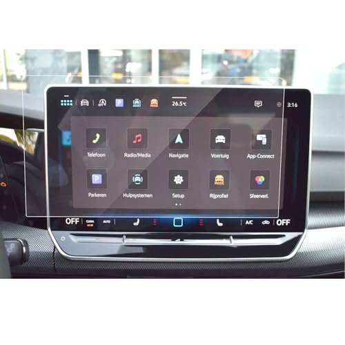 SXCY 2025 2026 VW Golf R/GTI Tempered Glass Screen Protector 12.9 Inch for Volkswagen Golf R 2025 2026 Accessories 2025 2026 Golf R Navigation Touch Screen Protector