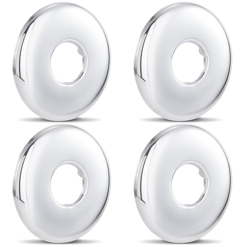 PAGOW 4 Pcs Stainless Steel Shower Arm Flange, Round Escutcheon Plate, Shower Pipe Covers for...