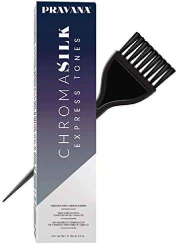 Pravana Chromasilk EXPRESS TONES Ammonia-Free 5 Minute Toning DEMI-PERMANENT Hair Color Dye (w/Sleek Tint Brush) Cream Haircolor Chroma Silk Quick Toning (COPPER)