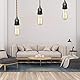 E27 Vintage Lampenkabel HäNgende Leuchte, Seil HäNgelampe, Lampenfassung Pendelleuchte mit Schalter und Stecker, Hanfseil Pendellampe Kit, DIY Einzelkopf Kabel Seil HäNgeleuchte, für Loft Lager (A-5M)