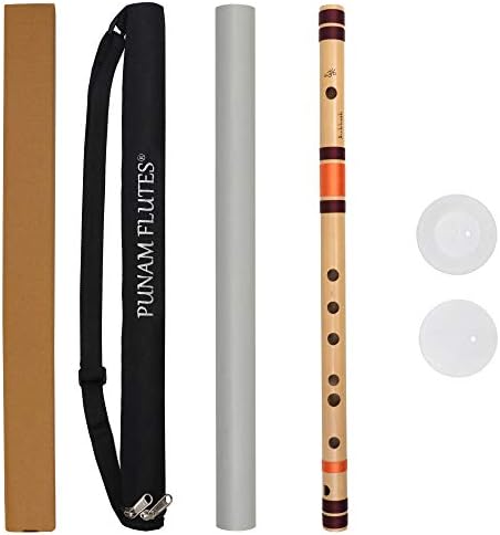 Punam Flutes C Sharp Medium Right Hand Bansuri 18.5 inches