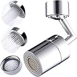 Swivel Sink Chrome Faucet Aerator for Face, Eyewash, and Gargle – 720 Degree Rotatable Sink...