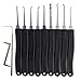 Price comparison product image Loboo Idea 11-Pieces Premium Practice Lock Picking Tools, Including 9 Pieces Lockpick Hook and 2 Pieces Lock Pick Tension Wrench for Beginner and Pro Locksmiths Black