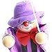 Stylebest Funny Clown Pull String Puppet, Wooden Marionette Handcraft Toys with Moving Arms and Legs, for Kids Gifts Christmas Ornament Baby Toy (Purple)