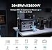 OUKITEL P2001 PLUS 2400W Power Station with 400W Solar Panel, 2048Wh Solar Generator (5000W Peak) 1.5 Hours Fast Full Charge and Emergency App Control