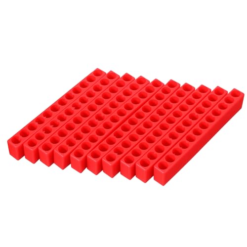 10 Stück 12 Löcher Bit Organizer Red Bithalter Bit Aufbewahrung Mit Sechskantschaft Streifen Kartenhalter Kunststoff Weiche Gummistreifen Organizer Schraubendreher Sets