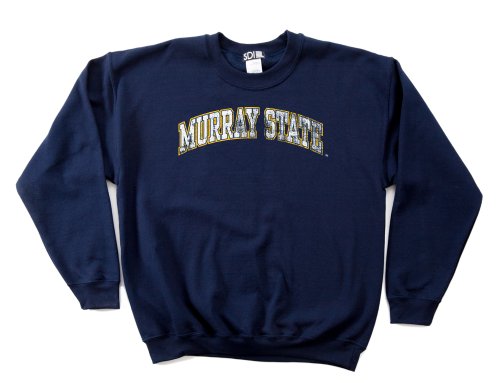Murray State Racers 50/50 Blended 8-Ounce Vintage Arch Crewneck Sweatshirt, Large, Navy