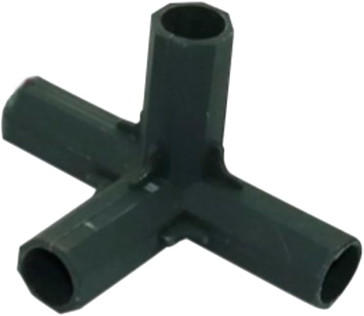 Drip Depot Plant Support Stake Connectors - Style : 4 - Way - Size : 5/8" (16mm)