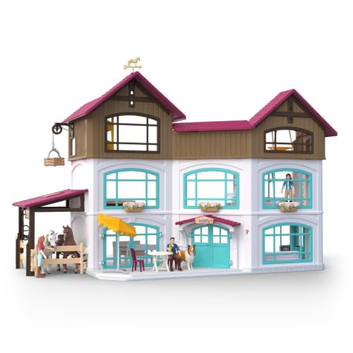 Image of Schleich Horse Club - 157Pc Lakeside Mansion With Stable - Kids 5+ | 42785