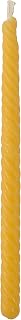 Ner Mitzvah Braided Beeswax Havdalah Candle, Hand Dipped Bees Wax with Extra Thick Round Twist Braid by Shabbat Judaica Gift