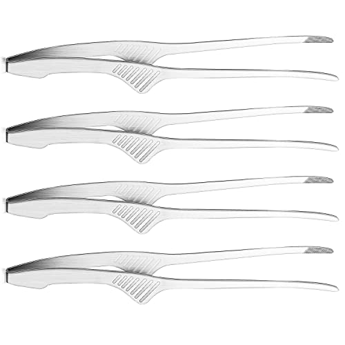 トング 焼肉 ステンレス 自立式 キャンプ バーベキュー 菜箸 すべりにくい 取り分け パスタ 焼肉トング (先端, 4本セット)