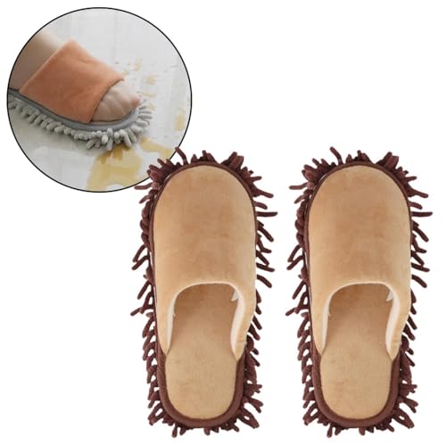 Image of Floor Cleaning Slippers Comfortable Mop Slippers for Bathroom Balcony Office Coffee