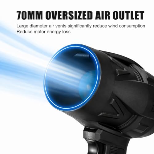 Image of Turbo Jet Blower Cordless Air Duster | Brushless Pure Copper Motor Handheld Turbo Fan for Car Drying, Dust Cleaning, Garden & Home Maintenance