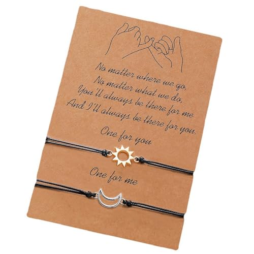 [Xinsheinelry] 2pcs Romance Sun and Bracelets Accessory for Couples Suitable for Everyday Wear or Celebrating Milestones Simple 