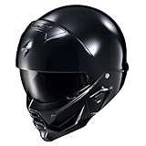 ScorpionEXO Covert 2 Open Face 3/4 Full Mode Motorcycle Helmet Bluetooth Ready Speaker Pockets Interchangeable Mouth Cover DOT Approved Solid (Gloss Black - Medium)