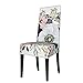 Sitzbezug für Stuhl Blau Rosa Vintage Floral Rose Esszimmer Stuhlhussen Schonbezüge Stretch Waschbar Stuhlschutz