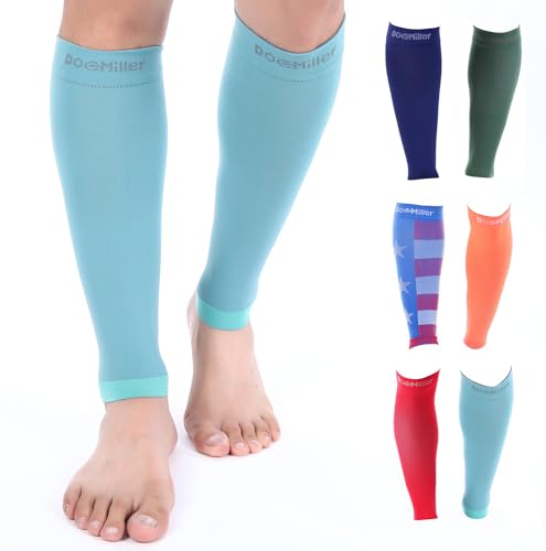 Image of Premium Calf Compression Sleeve 1 Pair 20-30mmHg Strong Calf Support Fashionable COLORS Graduated Pressure for Sports Running Muscle Recovery Shin Splints Varicose Veins Doc Miller (Teal, XX-Large)