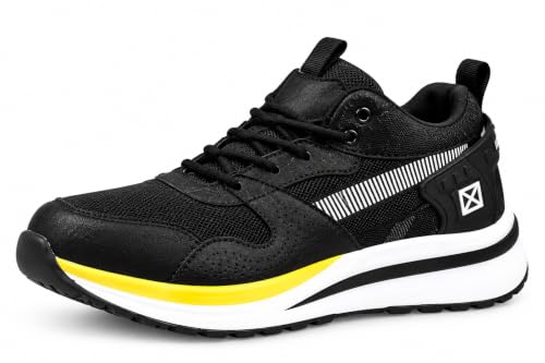 Image of BERKINS Mens Black Steel Toe Cap Safety Shoes for Industrial Use