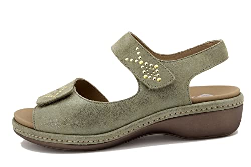 Sandales daim kaki PieSanto 220818 la chaussure idéale pour voyager léger