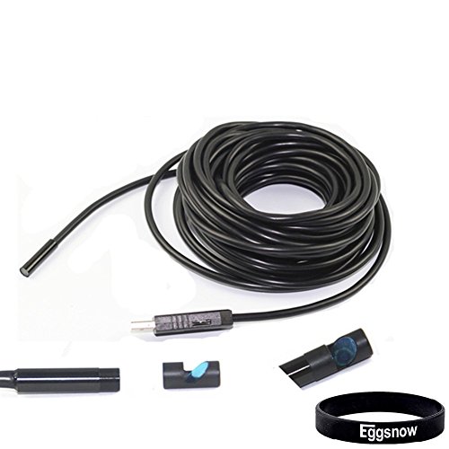 Eggsnow HD 720P CMOS 7mm 15M USB Borescope Endoscope Inspection Snake Tube Camera Waterproof Pipe Locator