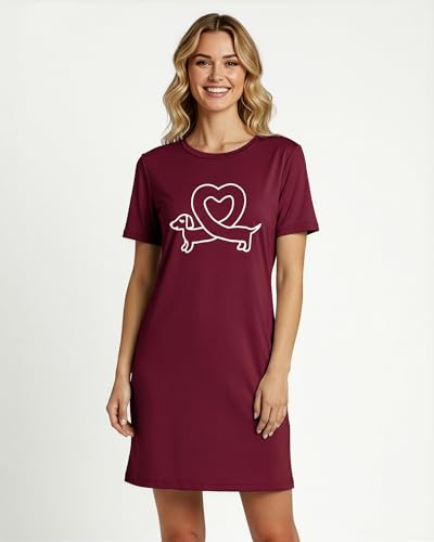 Image of Real Essentials 3 Pack: Women's Short Sleeve Nightgown Dress - Nightshirt Pajama Sleep Shirt Sleepwear (Available in Plus)