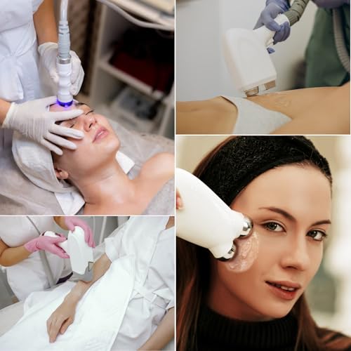 YMEYFAN 3PCS Conductive Gel, Cooling Gel for Salon Hair Removal Machine Skin Care, Moisturizing Hydrating Suitable for Facial Device for Women and Men in Body or Face Cools (900ML)