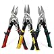 CCLIFE Blechschere Set 3 tlg Cr-Mo Metallschere Blechscheren Blech werkzeug 250mm lang Hebelubersetzung Durchlaufblechschere Linker, Rechter und Gerader Schnitt für Blech, Aluminium, Leder, Kupfer