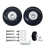 [YongXuan] 静音シリーズキャスター 車輪用交換タイヤキット スーツケース, ショッピングカート, キャリーバッグ の車輪補修用 キャスター取替え DIY 修理 交換 (45×6×18 mm-30,35 mm)