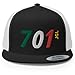 RIVEMUG 701 JGL Embroidered Trucker Hat Flat Bill High Crown Chapo Guzman Chapito Adjustable Snapback Cap Black/White