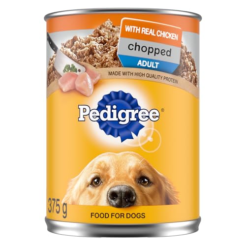 PEDIGREE CHOPPED Ground Adult Soft Wet Dog Food – With Real Chicken - 12x 375g (13 oz) Cans image 5
