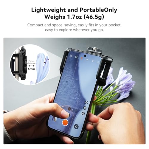 Image of APEXEL 3-in-1 Phone Microscope Lens, PhoneMicro 5 Series 100X /150X /200X Phone Micro Lens for Android /iPhone with LED Light /CPL /Universal Clip, Phone Lens Attachment Mini Pocket Microscope Camera