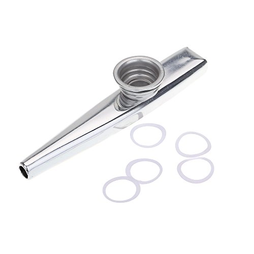 KKmoon Kazoo Liga De Alumínio De Metal com 5 pcs Flauta Diafragma Presente para Crianças Amantes de