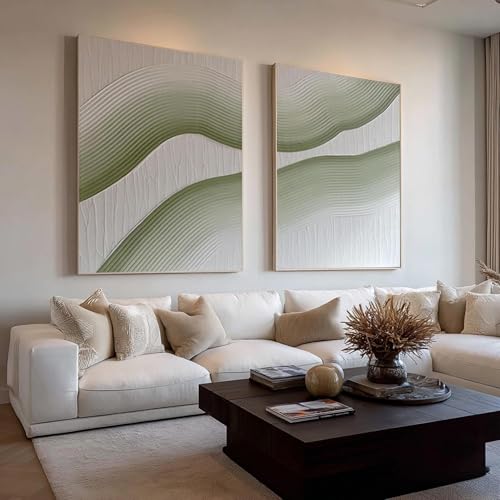Peinture abstraite océan pour salon moderne déco murale vagues TONGYINLI