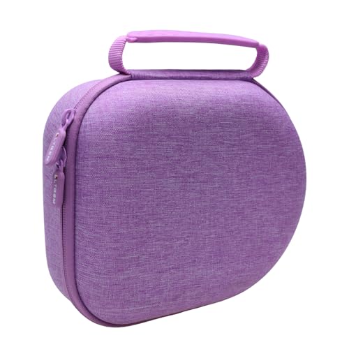 Image of Headphone Headset Case Compatible with Audio-Technica ATH-M20x /JBL /Raycon /Soundcore Anker /Sony /Beats /JLab /TOZO /Logitech /BERIBES /KVIDIO Headphones, Large Headphone Case Hard Shell(Light Purple)