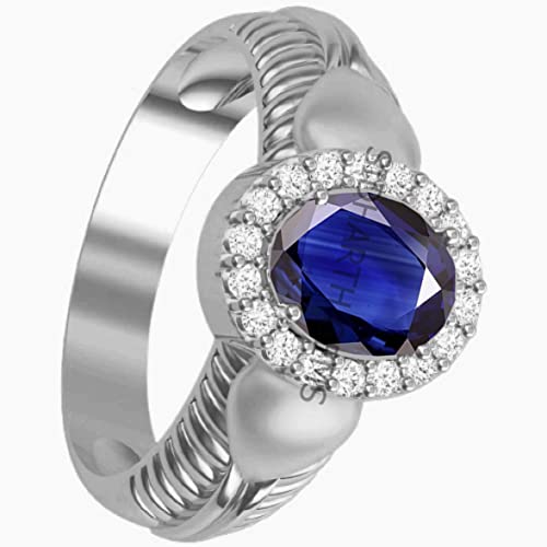 Saphir bleu de Ceylan bague plaquée argent le cadeau idéal pour marquer un moment - 2