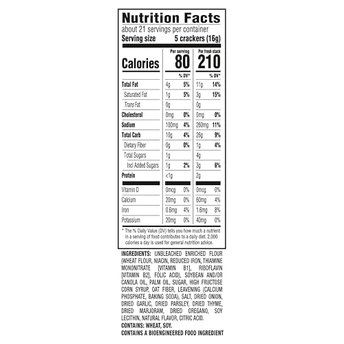 Image of RITZ Fresh Stacks Zesty Herb Crackers, Travel Snacks, 8 Multi Snack Packs | Individually Wrapped