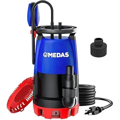 MEDAS 1/2HP 400W 2905GPH 3 in 1 Electric Submersible Pump with Float Switch Dirty/Clean Water Pump for Ponds, Pools and Drain Cover