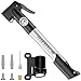 SANAWATEC Mini Fahrradpumpe Mini Luftpumpe Fahrrad alle Ventile Standpumpe Fahrrad Fahrradpumpe klein, mit Manometer, Für französisches und amerikanisches Ventil 11 bar/160 psi Hoher Druck
