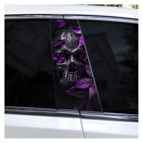 Autocollants tête de mort pilier B voiture imperméables DIY